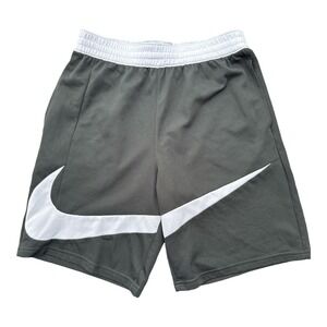 Nike Youth XL Black White Swoosh Logo Basketball Athletic Shorts